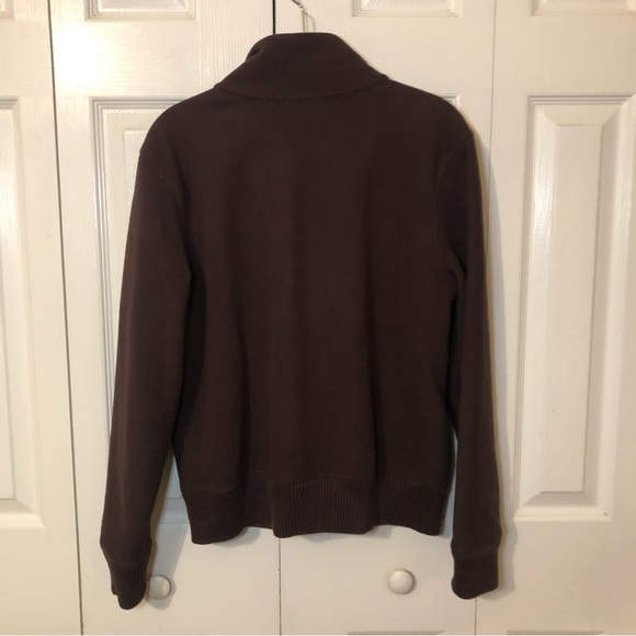 Old Navy Sherpa Collared Full Zip Fleece Coat Brown Tan Large - Picture 5 of 6